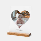 Entwerfen Sie Ihr eigenes Single Herz gestalten Fo Acrylschild (Winkel)