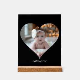 Entwerfen Sie Ihr eigenes Single Herz gestalten Fo Acrylschild