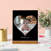 Entwerfen Sie Ihr eigenes Single Herz gestalten Fo Acrylschild (Hochzeit)