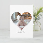 Entwerfen Sie Ihr eigenes Single Herz gestalten Fo Ankündigung (Stehend Vorderseite)