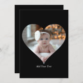 Entwerfen Sie Ihr eigenes Single Herz gestalten Fo Ankündigung (Vorne/Hinten)