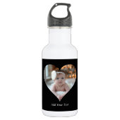 Entwerfen Sie Ihr eigenes Single Herz gestalten Fo Edelstahlflasche (Vorderseite)