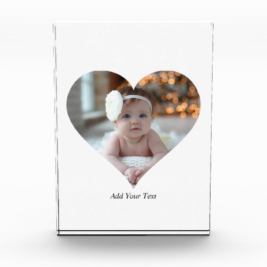 Entwerfen Sie Ihr eigenes Single Herz gestalten Fo Fotoblock (Vorderseite)