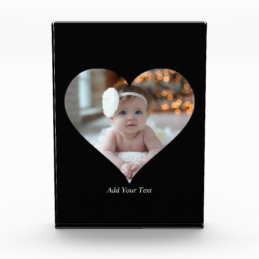 Entwerfen Sie Ihr eigenes Single Herz gestalten Fo Fotoblock (Vorderseite)