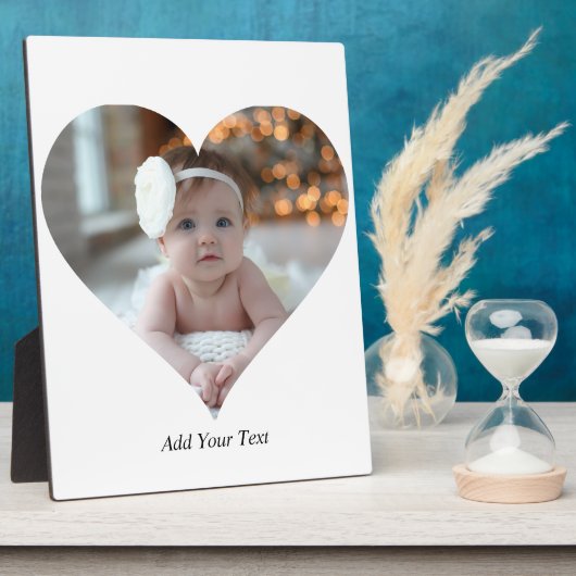 Entwerfen Sie Ihr eigenes Single Herz gestalten Fo Fotoplatte (Seite)