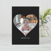 Entwerfen Sie Ihr eigenes Single Herz gestalten Fo Karte (Stehend Vorderseite)