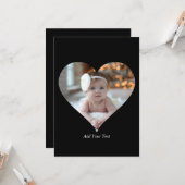 Entwerfen Sie Ihr eigenes Single Herz gestalten Fo Karte (Vorderseite/Rückseite Beispiel)