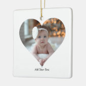 Entwerfen Sie Ihr eigenes Single Herz gestalten Fo Keramikornament (Links)