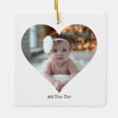 Entwerfen Sie Ihr eigenes Single Herz gestalten Fo Keramikornament (Vorderseite)