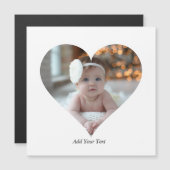 Entwerfen Sie Ihr eigenes Single Herz gestalten Fo Magnetkarte (Vorne/Hinten)