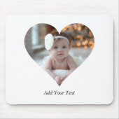 Entwerfen Sie Ihr eigenes Single Herz gestalten Fo Mousepad (Vorne)