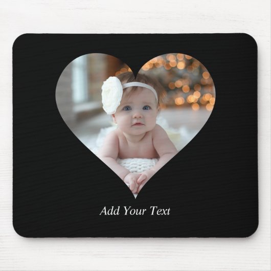 Entwerfen Sie Ihr eigenes Single Herz gestalten Fo Mousepad (Vorne)