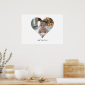 Entwerfen Sie Ihr eigenes Single Herz gestalten Fo Poster (Küche)