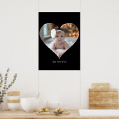 Entwerfen Sie Ihr eigenes Single Herz gestalten Fo Poster (Küche)