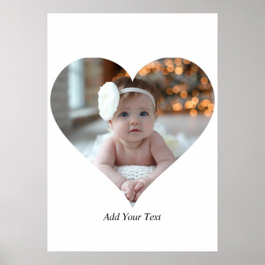 Entwerfen Sie Ihr eigenes Single Herz gestalten Fo Poster (Vorne)