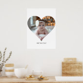 Entwerfen Sie Ihr eigenes Single Herz gestalten Fo Poster (Küche)