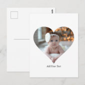 Entwerfen Sie Ihr eigenes Single Herz gestalten Fo Postkarte (Vorne/Hinten)