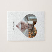 Entwerfen Sie Ihr eigenes Single Herz gestalten Fo Puzzle (Horizontal)