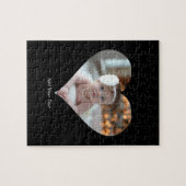 Entwerfen Sie Ihr eigenes Single Herz gestalten Fo Puzzle (Horizontal)