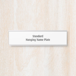 Entwerfen Sie Ihr eigenes Standard-Silber-Hängesch Türschild