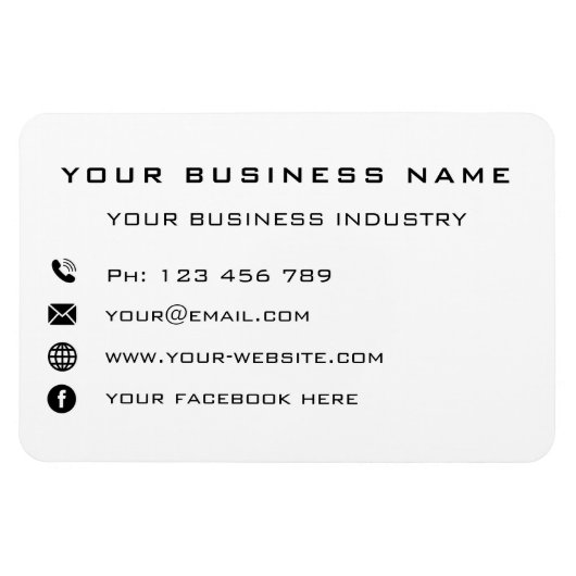 Entwerfen Sie Ihr eigenes Werbegeschenk-Visitenkar Magnet (Horizontal)