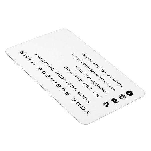 Entwerfen Sie Ihr eigenes Werbegeschenk-Visitenkar Magnet (Rechte Seite)