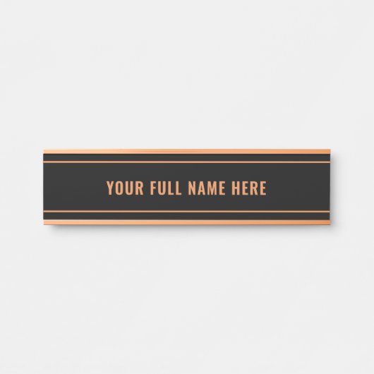 Entwerfen Sie Ihr Farben Custom Name Türschild Bei (Vorderseite )