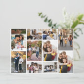 Entwerfen Sie Ihre eigene 10 FotoCollage Dankeskarte (Stehend Vorderseite)