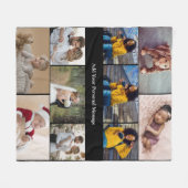 Entwerfen Sie Ihre eigene 10 FotoCollage Fleecedecke (Vorderseite (Horizontal))