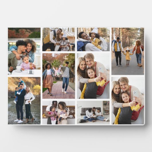 Entwerfen Sie Ihre eigene 10 FotoCollage Fotoplatte (Vorderseite)