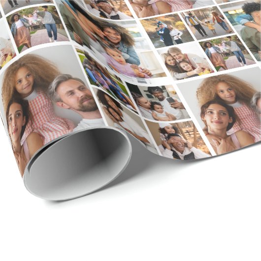 Entwerfen Sie Ihre eigene 10 FotoCollage Geschenkpapier (Rolleneckpunkt)