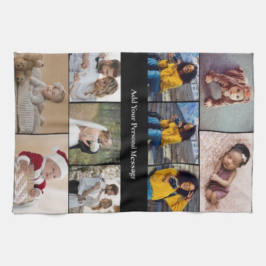 Entwerfen Sie Ihre eigene 10 FotoCollage Geschirrtuch (Horizontal)