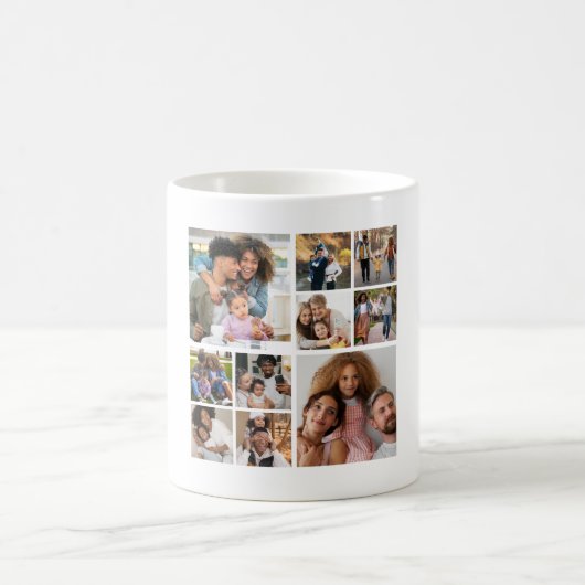 Entwerfen Sie Ihre eigene 10 FotoCollage Kaffeetasse (Mittel)
