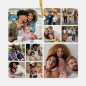Entwerfen Sie Ihre eigene 10 FotoCollage Keramikornament (Vorderseite)