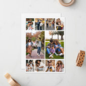 Entwerfen Sie Ihre eigene 10 FotoCollage Mitteilungskarte (Vorderseite/Rückseite Beispiel)