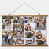 Entwerfen Sie Ihre eigene 10 FotoCollage Wandteppich Mit Holzrahmen (Vorne)