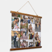 Entwerfen Sie Ihre eigene 10 FotoCollage Wandteppich Mit Holzrahmen (Gewinkelt)