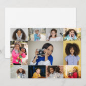 Entwerfen Sie Ihre eigene 11 FotoCollage Ankündigung (Vorne/Hinten)