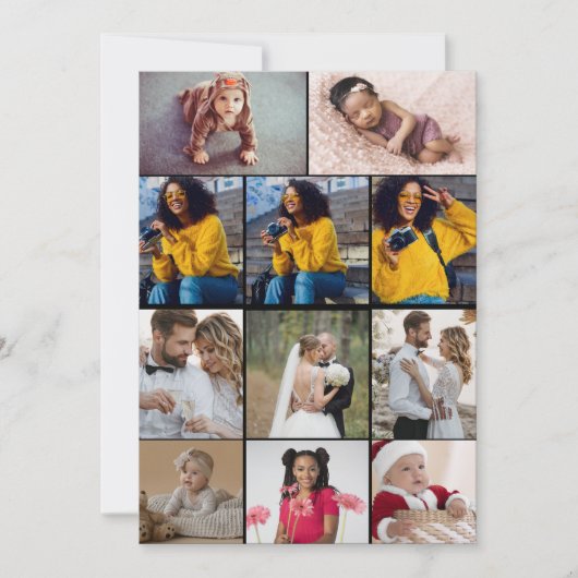 Entwerfen Sie Ihre eigene 11 FotoCollage Ankündigung (Vorderseite)