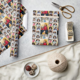 Entwerfen Sie Ihre eigene 11 FotoCollage Geschenkpapier