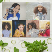 Entwerfen Sie Ihre eigene 11 FotoCollage Geschirrtuch (Gefaltet)