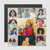 Entwerfen Sie Ihre eigene 11 FotoCollage Magnetkarte (Vorne/Hinten)