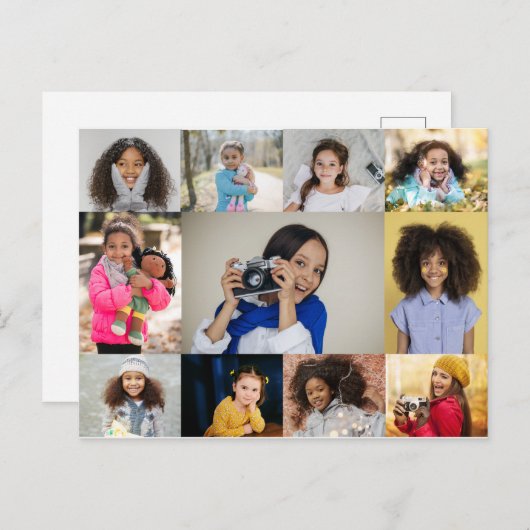 Entwerfen Sie Ihre eigene 11 FotoCollage Postkarte (Vorne/Hinten)