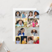 Entwerfen Sie Ihre eigene 12 FotoCollage Karte (Vorderseite/Rückseite Beispiel)