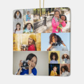 Entwerfen Sie Ihre eigene 12 FotoCollage Keramikornament (Links)