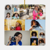 Entwerfen Sie Ihre eigene 12 FotoCollage Keramikornament (Rückseite)