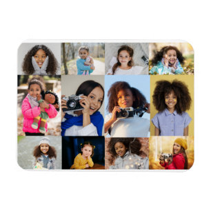 Entwerfen Sie Ihre eigene 12 FotoCollage Magnet