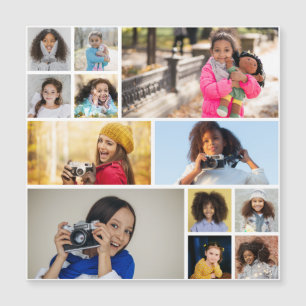 Entwerfen Sie Ihre eigene 12 FotoCollage Magnetkarte