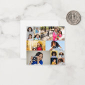 Entwerfen Sie Ihre eigene 12 FotoCollage Mitteilungskarte (Vorderseite/Rückseite Beispiel)