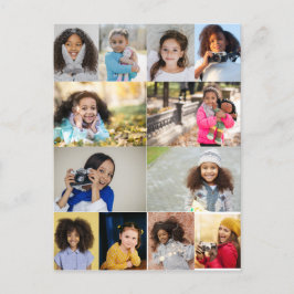 Entwerfen Sie Ihre eigene 12 FotoCollage Postkarte